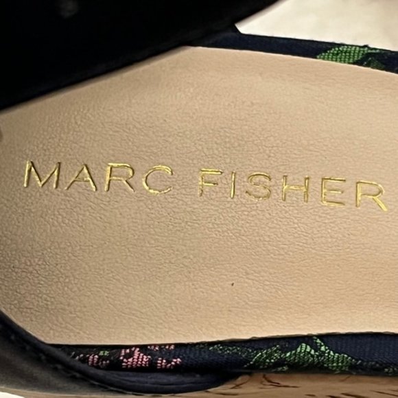 MARC FISHER Floral Cork Wedges NWOT Size 9 - Picture 7 of 15